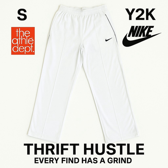 Nike The Athletic Dept Tennis Warm-Up Pants Men’s S White 408085-100 Retro Y2K - Picture 1 of 12